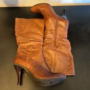 Gianni Bini Soft Brown Leather Boots Size 7